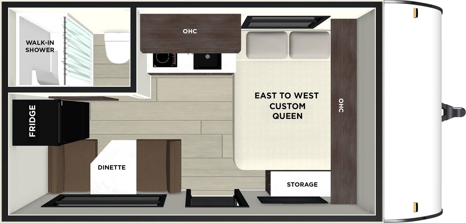 The Wildwood FSX 135ICE floorplan has one entry and zero slide outs. Exterior features include: metal exterior. Interiors features include: front bedroom.